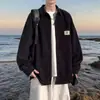 Chamarra tipo camisa de trabajo estilo americano para hombre, nuevo modelo primavera y otoño 2026, corte holgado, camisa casual retro japonesa de manga larga