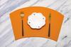 Tapete de couro em forma de leque semicírculo Nordic light luxury home hotel redondo tapete de mesa de pvc antiderrapante tapete de isolamento impermeável