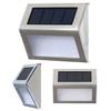 Lámpara solar para escalera, para exteriores, 3 LED, para pared, para jardín, de acero inoxidable, para puerta y pared