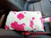 Nuevo Estilo Estampado de Vaca Anillo Interior Freno de Mano Cinturón de Seguridad de Alta Elasticidad Volante de Felpa para Coche Juego de Tres Piezas Protector de Hombro