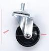 Rueda universal de polipropileno negro M8M10 de 2 pulgadas para estantería de flores, polea para hotel, restaurante, vagón, fabricante de ruedas.