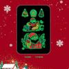 Adesivos de tatuagem de transferência de água luminosos de Natal à prova d'água adesivos de desenho animado para crianças novos feriados
