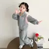 Traje para Niña Primavera Otoño 2026 Nuevo Moda Elegante Infantil Bebé Niña Casual Deportivo Conjunto de Dos Piezas Ropa de Primavera