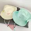 Nuevo Sombrero de Pescador Transpirable Color Caramelo Secado Rápido Lazo Estudiante Chica Linda Protección Solar Sombrero de Montañismo