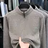 Sudadera polar de peso pesado de 400 g con cuello alto, top cálido transfronterizo, sudadera con media cremallera de cuello alto para hombre en stock