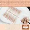 Pontas de Unha Cor Blush, Pontas de Unha Pré-Fabricadas, Spray de Nail Art Gradiente de Cor Nude, Efeito Clareador, Unhas Usáveis, Pontas de Unha Semi-Acabadas, Item Mais Vendido