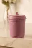 Copo com Tampa Ursinho 400ml Rosa PP e Bambu - Lyor