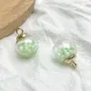 Burbuja de Sirena Bola de Burbujas Colorida Colgante de Vidrio Arcoíris Espuma Transparente Colgante Encanto Arete Colgante Accesorios DIY
