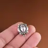Pingente Vintage Rei Veado Dourado Prata Pura Prata Esterlina 990 Acessório de Corda Trançada DIY Feito à Mão Acessório de Prata Antiga Joia