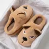 Pantuflas de Invierno para Mujer, Estilo Nuevo, para el Hogar, Antideslizantes, Felpa Cálida, Forma de Perro, Punta Cerrada, Venta al por Mayor para Hombre