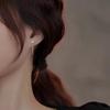 S999 plata pura Xiangyun línea de oreja femenina lujo ligero nicho diseño aretes plata esterlina cadena de oreja lavado de agujero de oreja aretes para dormir sin necesidad de quitar