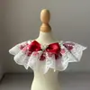 Toalla para Babas de Perro Cuadros Babero para Gato Babero de Encaje para Mascota Toalla para Babas de Gato Perro Grande Mediano Pequeño Babero para Teddy