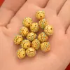 Fuerte retención de color Nepal accesorios dorados pulsera de agujero grande cuentas oro antiguo accesorios para joyería DIY cuentas para pulsera