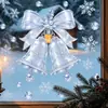Sinos de Natal Azuis e Brancos Decoração de Janela de Vidro Adesivo de Janela PVC Atmosfera de Vitrine de Inverno Adesivo Eletrostático Adesivo Estilo Natalino