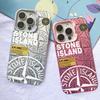 Funda de teléfono de la marca de moda IMD Stone Island para Apple 13, iPhone 14plus/12Promax, etiqueta 11, color plata