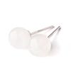 Brincos de Jade Hetian Naturais Femininos Prata Esterlina Design de Nicho Senso de Design Jade Jade de Toucinho Jade Branco Brincos Brincos Ao Vivo