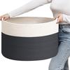 Cesta de Armazenamento de Corda de Algodão Xinyide Amazon Alta Resistência e Alta Elasticidade Cesta Redonda de Corda de Algodão para Roupas Sujas Cesta de Armazenamento Tecida à Mão