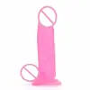 Dildo artificial feminino, transparente como cristal com ovo, pênis falso para masturbação feminina, dildo grande, atacado de brinquedos sexuais