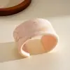 Série de Cores Dopamina Transfronteiriça Europeia e Americana Pulseira de Resina com Textura de Jade Branco Bracelete Aberto Colorido Joia Feminina Versátil da Moda