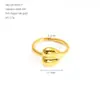 Moda Europea y Americana Transfronteriza Anillo de Corazón Exagerado Versátil de Acero Inoxidable Anillo Cerrado Joyería de Oro de 18K para Hombres y Mujeres Venta al por Mayor