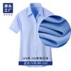 Camisa masculina de manga curta CVC anti-Zou camisa sem ferro macacão respirável absorvente de umidade para verão entrevista personalização de camisa
