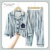 Comércio exterior pijamas infantis meninas primavera e outono cardigã de manga comprida bebê menina desenho animado roupa de casa conjunto fabricantes atacado
