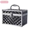 Caja de Maquillaje Portátil Profesional, Caja de Manicura, Caja de Herramientas para Técnico de Limpieza de Oídos y Masaje de Pies con Espejo, Caja de Almacenamiento para Belleza y Pestañas