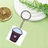 Serie de tazas de café para bebidas llavero creativo temu llavero creativo regalo pequeño colgante creativo para coche PV