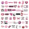 50 adesivos de grafite rosa estilo Y2K para decorar guitarras, cadernos e malas; Faça você mesmo, à prova d'água e disponível para atacado
