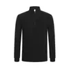 Camiseta de manga larga con cuello alto y media cremallera, 300g, 40 count, Lenzing Modal con capa de aire, impresión de logo personalizado, ropa de trabajo para negocios