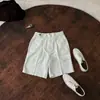 Shorts Masculino de Verão Transfronteiriço, Calça Reta Casual de Linho Cor Sólida, Shorts Masculino Cor Sólida