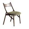Silla individual de cojín suave retro creativa, silla de ocio de madera maciza para apartamentos pequeños, silla de comedor para el hogar con respaldo, silla de estudio y tocador