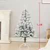 Árbol de Navidad Blanco flocado Navidad PVC nieve hecho pino decoración ventana centro comercial árbol vale de membresía
