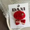 Año Nuevo Rojo Amor Lazo Fresa Infantil Pasador Diadema Par Pasador Pinza Lateral Goma
