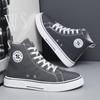 Sapatos de lona de cano alto, versão coreana dos novos sapatos da moda para jovens, estilo Harajuku, sapatos casuais confortáveis para todos os gostos, sapatos masculinos no atacado