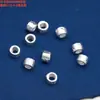 Acessórios de Contas Espaçadoras Irregulares e Contas Cilindricas de Prata Pura, Materiais de Miçangas DIY Feitos à Mão Prata Lisa Vintage e Acessórios para Joias