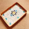 Bandeja de cáscara de ratán vietnamita, bandeja rectangular para frutas, cesta de ratán, cesta tejida para el desayuno, cesta de pan estilo japonés, cesta de bocadillos