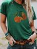 Em estoque Europeu e americano moda gola redonda laranja fruta top camiseta feminina Amazon em estoque solto manga curta comércio exterior atacado