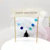 Tarjeta de Pastel Sellado Inglés Feliz Cumpleaños Decoración Enchufe Celebración de Fiesta Arreglo Suministros Bandera Banner para Hornear