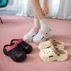 Zapatos Croc de Suela Gruesa para Uso Exterior de Verano para Mujer Chanclas de Playa Baotou Suaves Antideslizantes de Eva