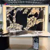 Fábrica de Placas de Mármol Natural y Cristal Negro Baoge L - Cubierta de Mesa Negra Napoleón, Encimera de Isla, Pared de Fondo, Peldaño de Escalera