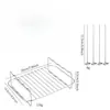 Grelha para churrasco de air fryer, rack vertical para espetinhos de aço inoxidável 304, rack desidratador, suporte para churrasco, rack para torrar pão