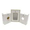 Caja de Regalo Personalizada de Papel Artístico con Lámina Dorada Caja de Empaque Caja para Jabón Cartón con Ventana Transparente Caja de Cartón Blanco