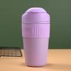 Copo de café de escritório com tampa dupla de 16 oz/500ml, universal para homens e mulheres, ventosa, alto valor de cor, copo térmico de aço inoxidável