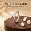 Anillo meñique de plata de ley S925 de cuatro garras para mujer, estilo nicho de lujo ligero de alta gama, anillo de diamante simple y versátil al por mayor