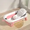 Bañera para Bebé con Sensor de Temperatura para Uso en Casa, Plegable y Adecuada para Sentarse y Acostarse, Tina de Baño Infantil Ampliada y Engrosada, Tina para Remojar Bebés