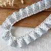 Acessórios de Renda Plissada com Bolinhas Pretas e Rosas de Camada Dupla Material DIY Feito à Mão Tábua de Pintura Fita Acessórios de Cabelo Material para Caderno Decorativo
