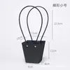 Dia do Professor bolsa tote trapezoidal de buquê portátil saco de papel kraft floral ins saco especial floral de pvc
