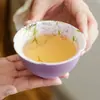 Taza de Té Glicinia de Primavera Hecha en Fábrica, Taza Especial de Maestro de Cerámica, Taza de Degustación de Té Personal de Gama Alta, Juego para Beber Té, Juego de Té Kung Fu