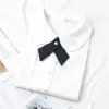 Camisa Uniforme K Cosa Pequeña Estilo Universitario para Niña Versátil Lazo Cruzado J Nudo de Mariposa Uniforme Escolar Ropa de Negocios Cuello Moda